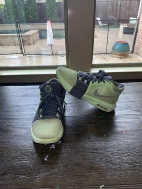 Nike Men’s Mid-Top Green and Black Basketball Sneakers